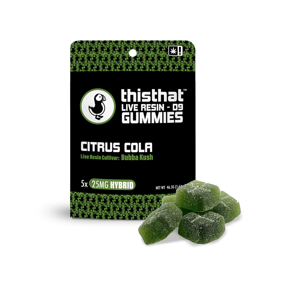 Delta 9 THC Live Resin Gummies - Sour Diesel (Sativa), Bubba Kush (Hybrid), Ice Cream Cake (Indica) 25mg