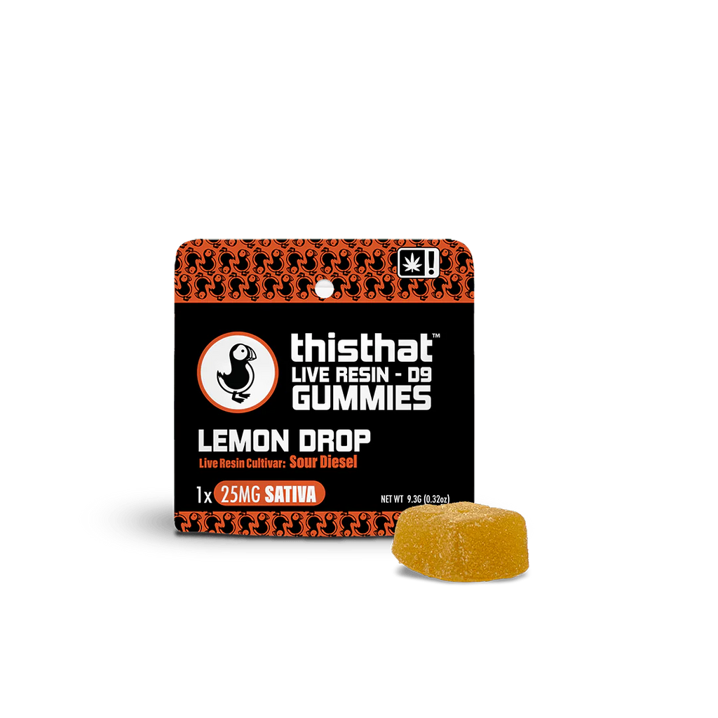 Delta 9 THC Live Resin Gummies - Sour Diesel (Sativa), Bubba Kush (Hybrid), Ice Cream Cake (Indica) 25mg