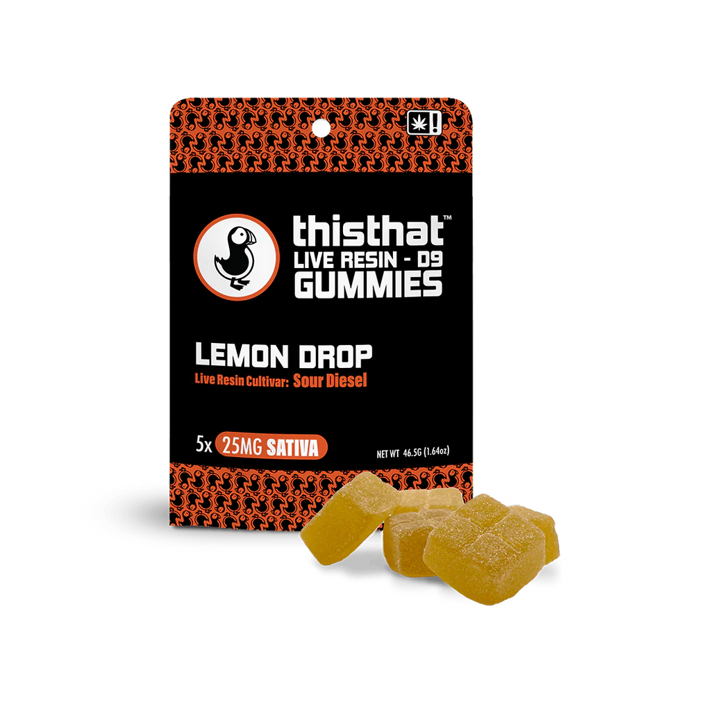 Delta 9 THC Live Resin Gummies - Sour Diesel (Sativa), Bubba Kush (Hybrid), Ice Cream Cake (Indica) 25mg